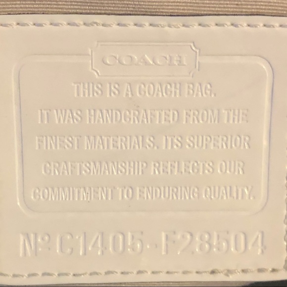 Coach Signature Stripe Khaki Fabric with Leather Trim Tote - Picture 11 of 11